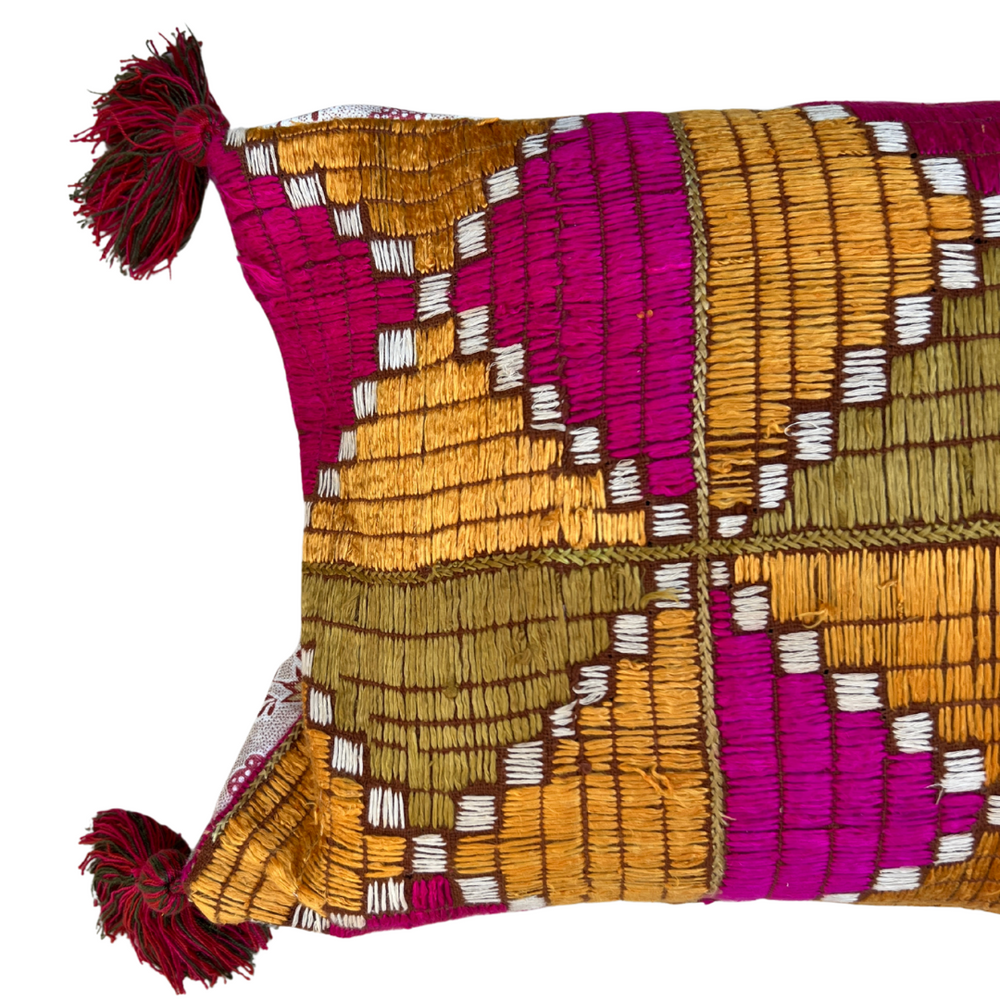 
                      
                        Phulkhari Cushion Cover with Tassels - Pink Small
                      
                    