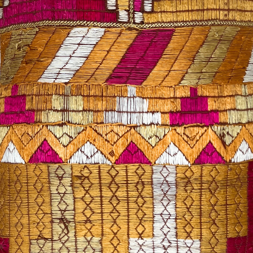 
                      
                        Pink Phulkhari Cushion Cover with Tassels
                      
                    