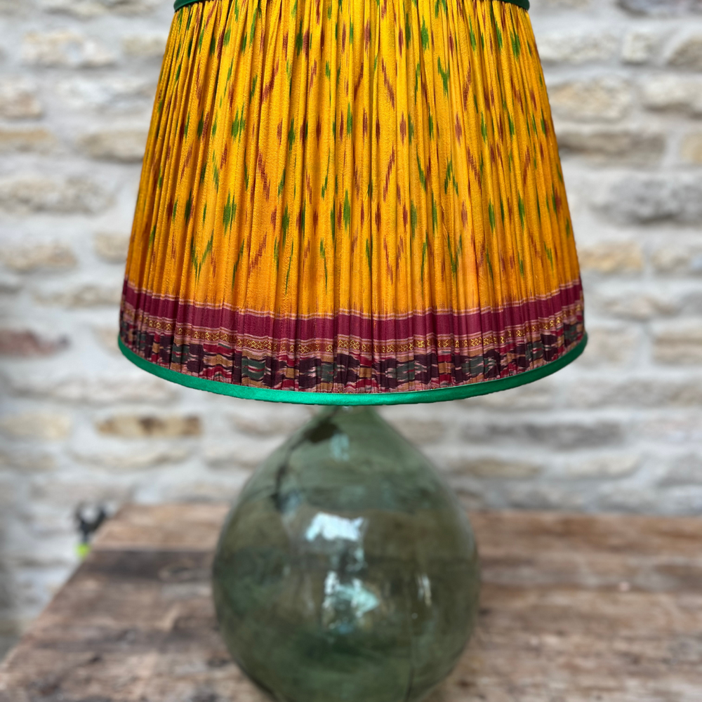 
                      
                        46cm Yellow & Green Vintage Sari Lampshade
                      
                    