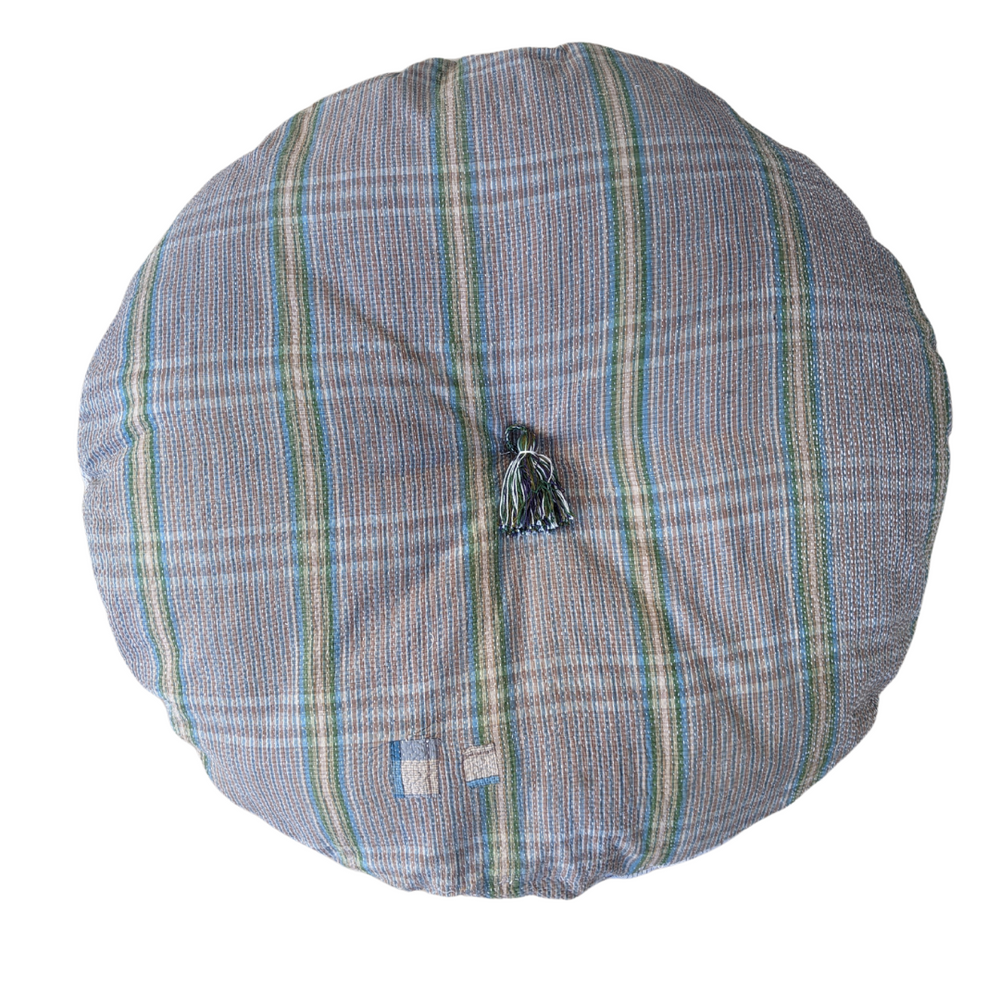 Kantha Round Squab Cushion
