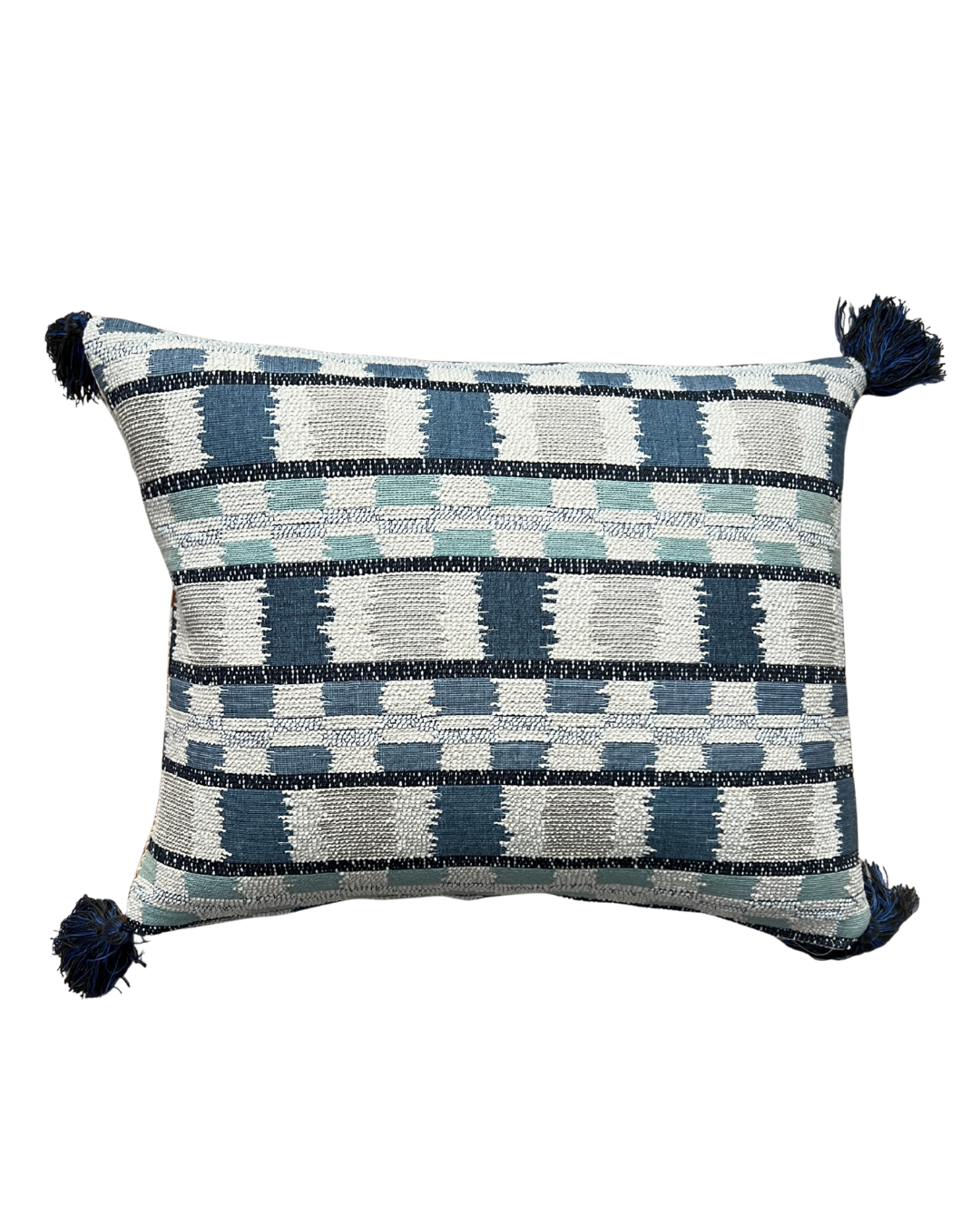 Phulkhari Cushions with Tassels - Orange Medium