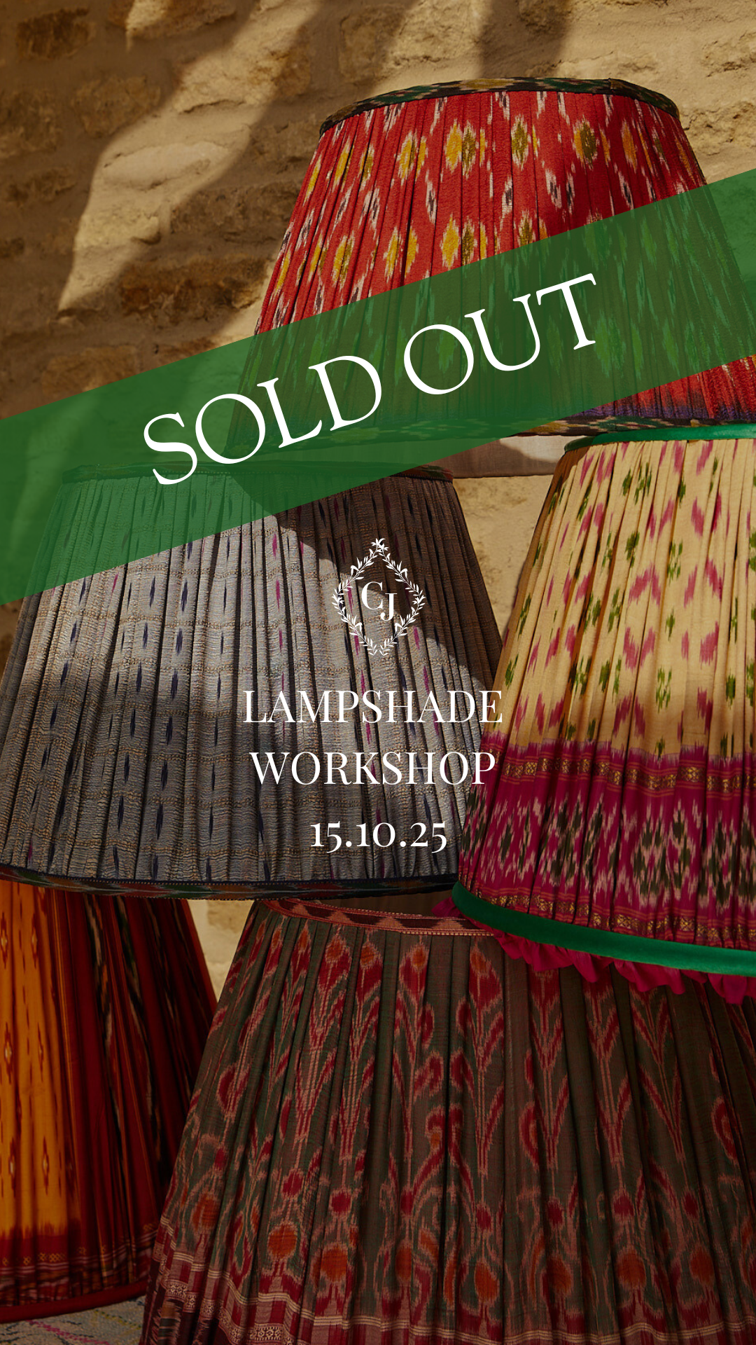 Silk Sari Gathered Lampshade Workshop 15.10.25